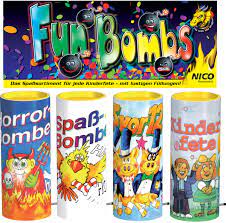 Nico Tischfeuerwerk Sortiment Fun Bombs 4er Set Tischbomben Funbombs