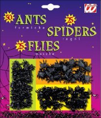 Halloween Horror-Set Fliegen, Ameisen, Deko Spinnen, Käfer